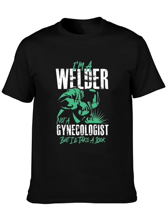 Welder Humor Graphic T-Shirt - Black