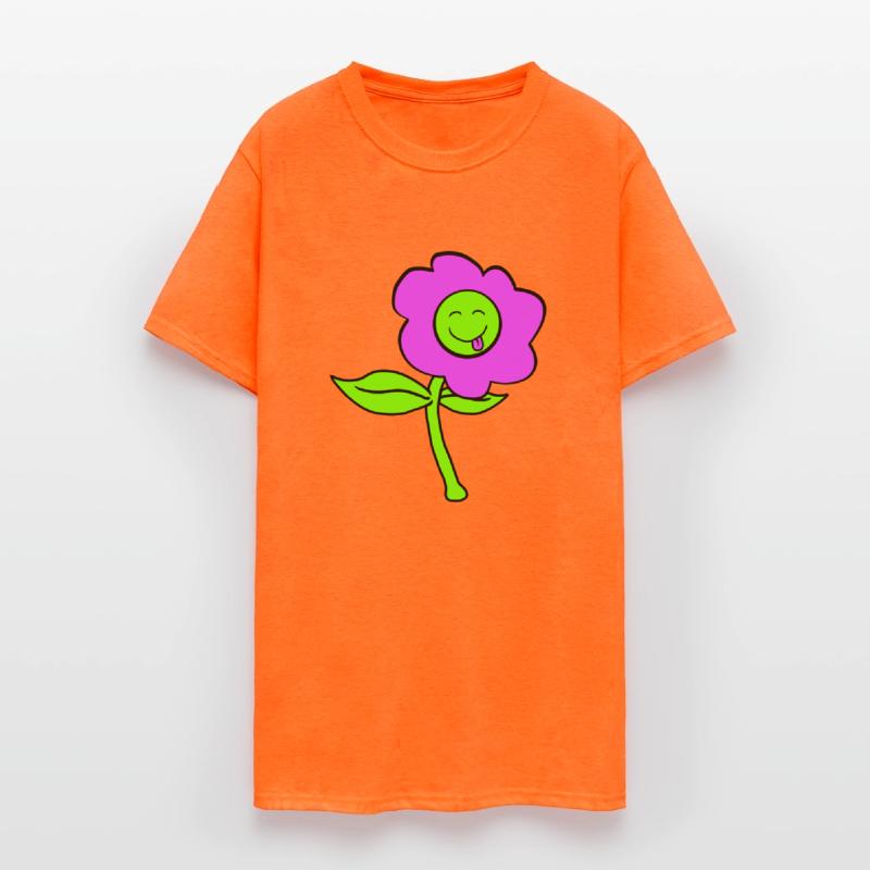 Purple Flower Spring Summer Nature Funny Face Fun