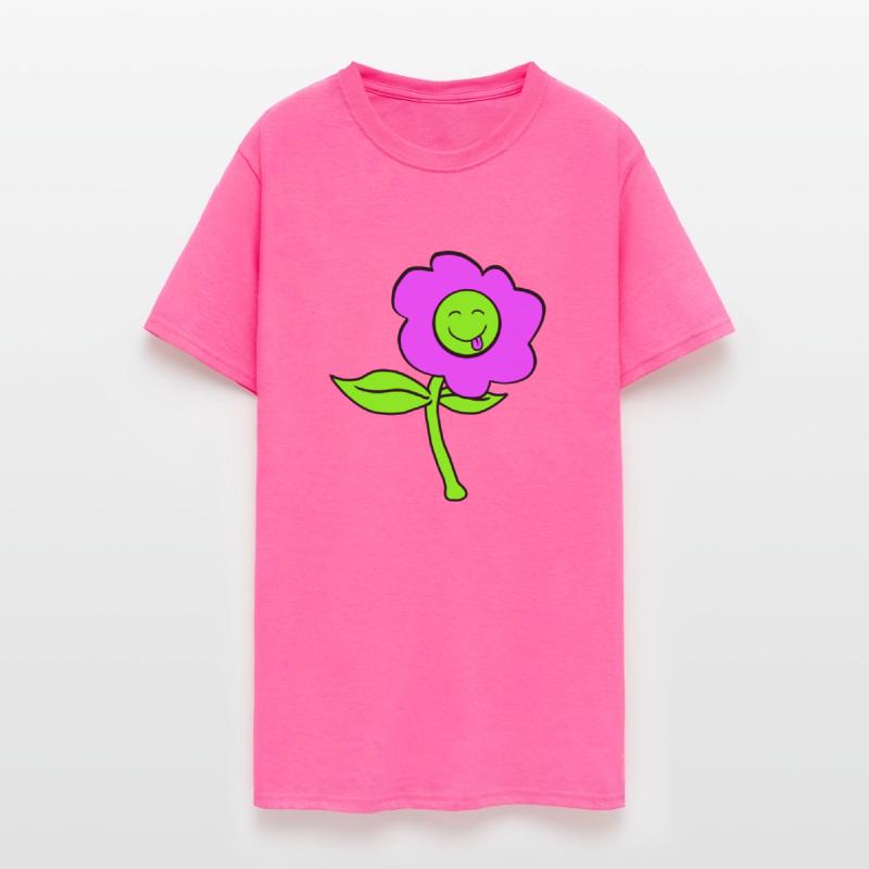 Purple Flower Spring Summer Nature Funny Face Fun