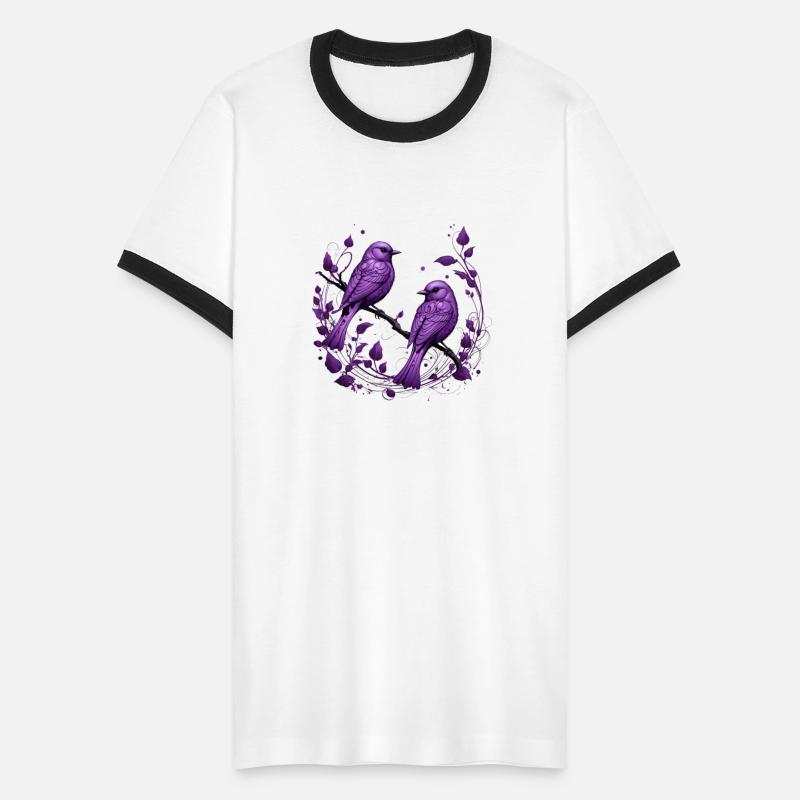 Purple songbirds art