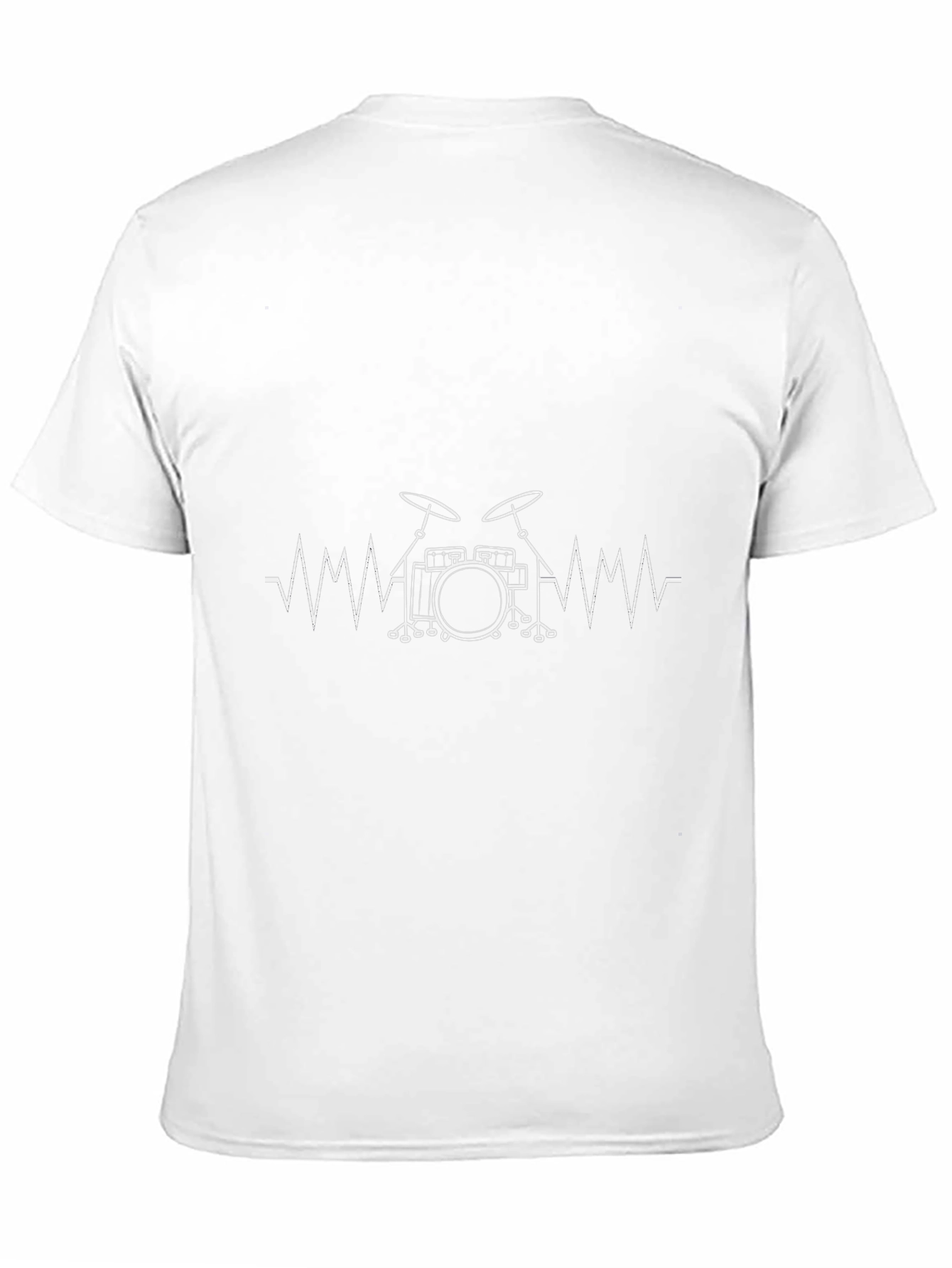 Drum Heartbeat Graphic Tee - Black Cotton T-Shirt