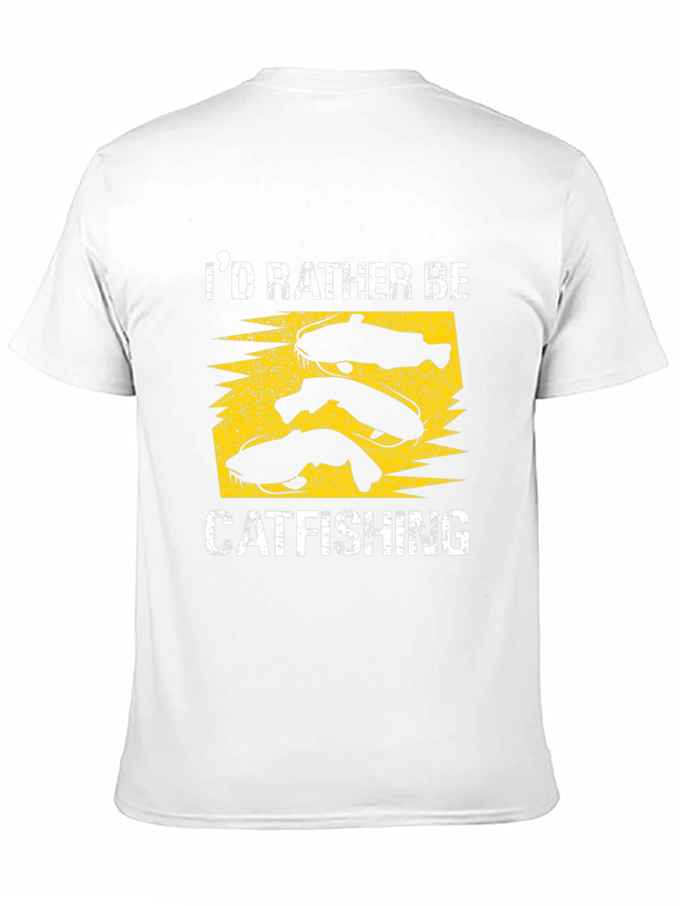 Id Rather Be Catfishing Black T-Shirt