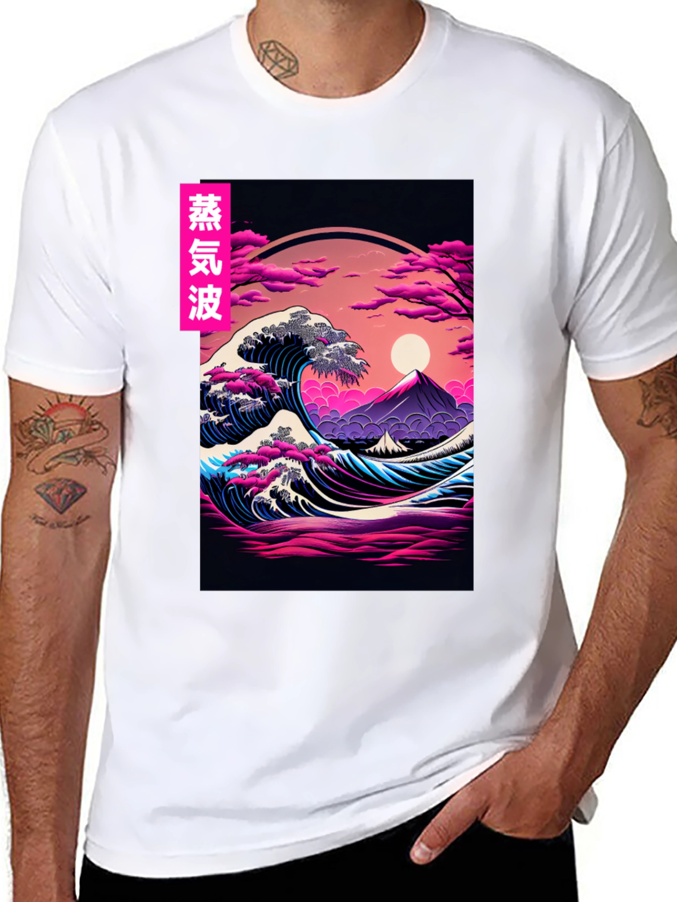 Vaporwave Great Wave T-Shirt