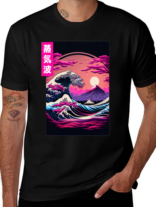 Vaporwave Great Wave T-Shirt
