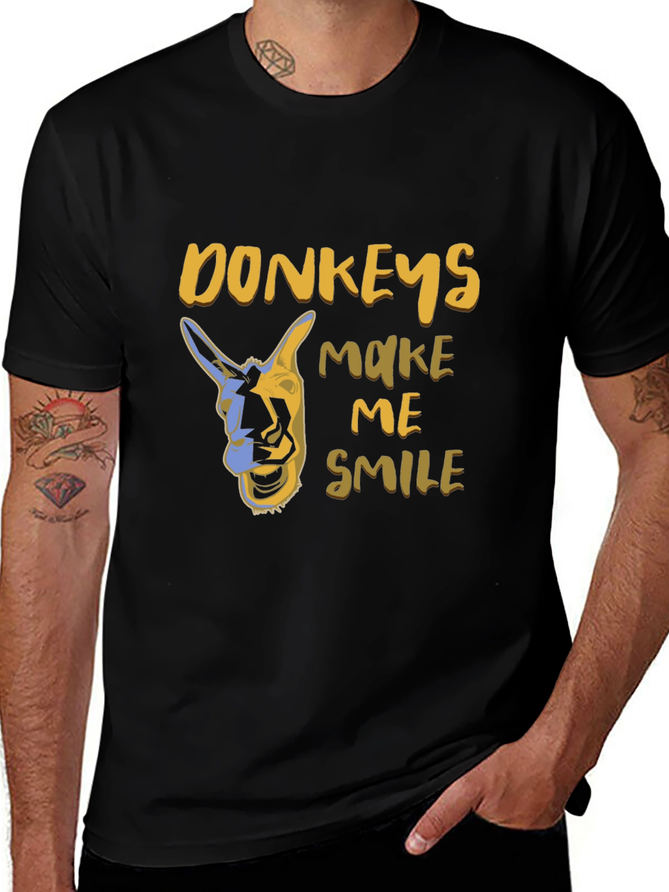 Funny Donkey Graphic Tee - Makes Me Smile