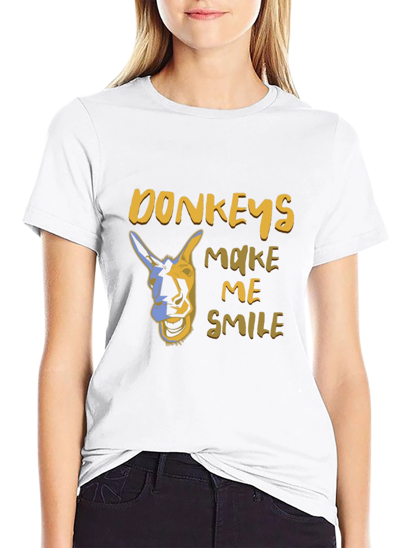 Funny Donkey Graphic Tee - Makes Me Smile