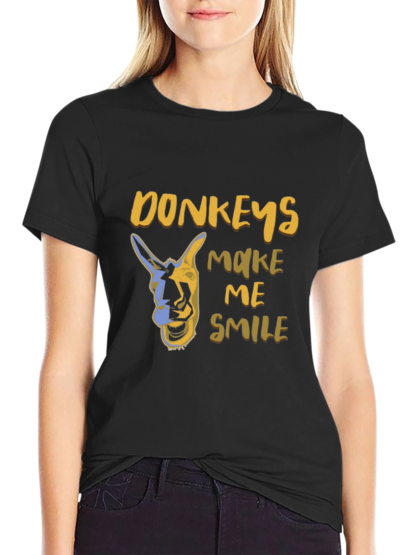 Funny Donkey Graphic Tee - Makes Me Smile
