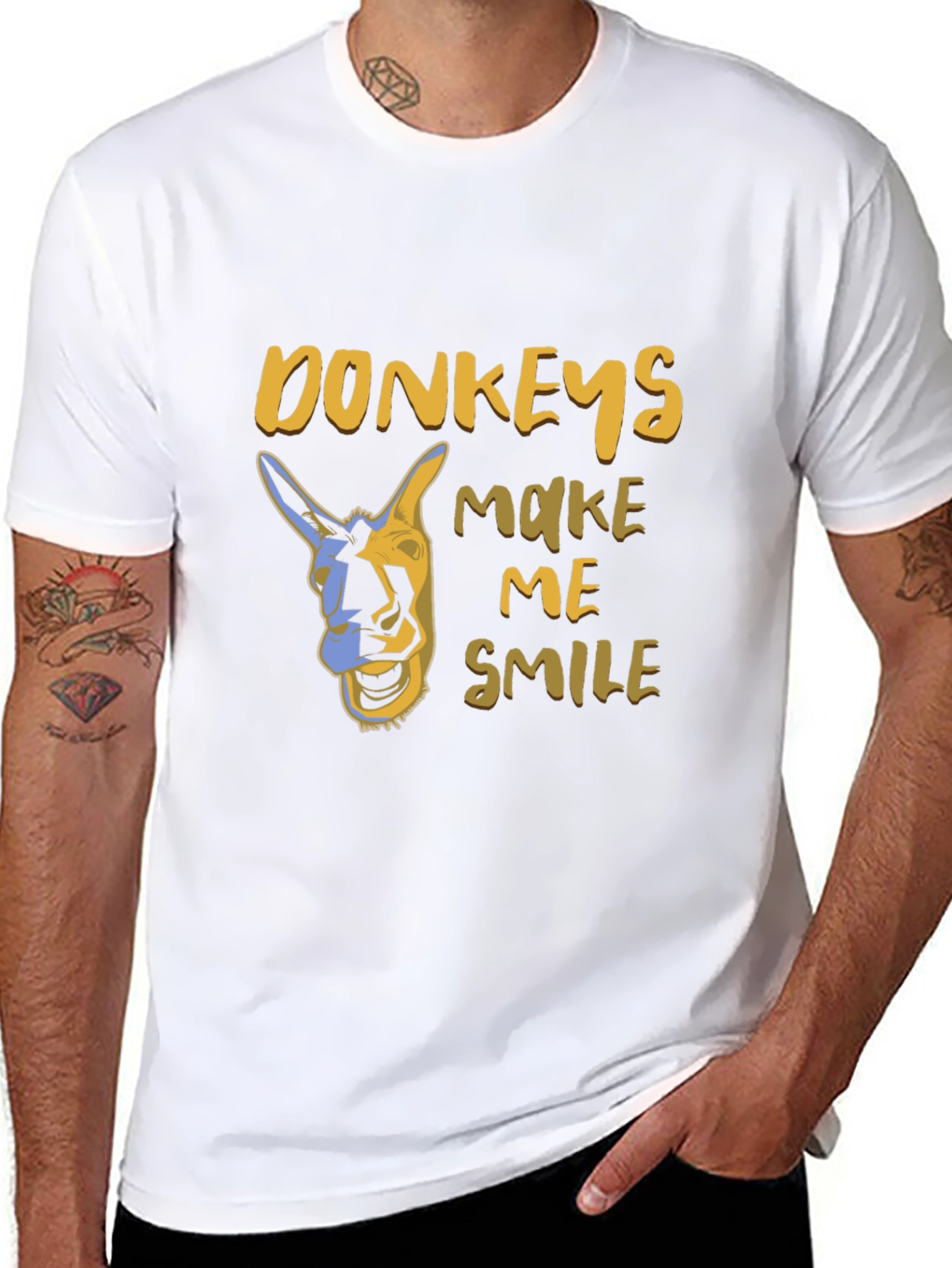 Funny Donkey Graphic Tee - Makes Me Smile