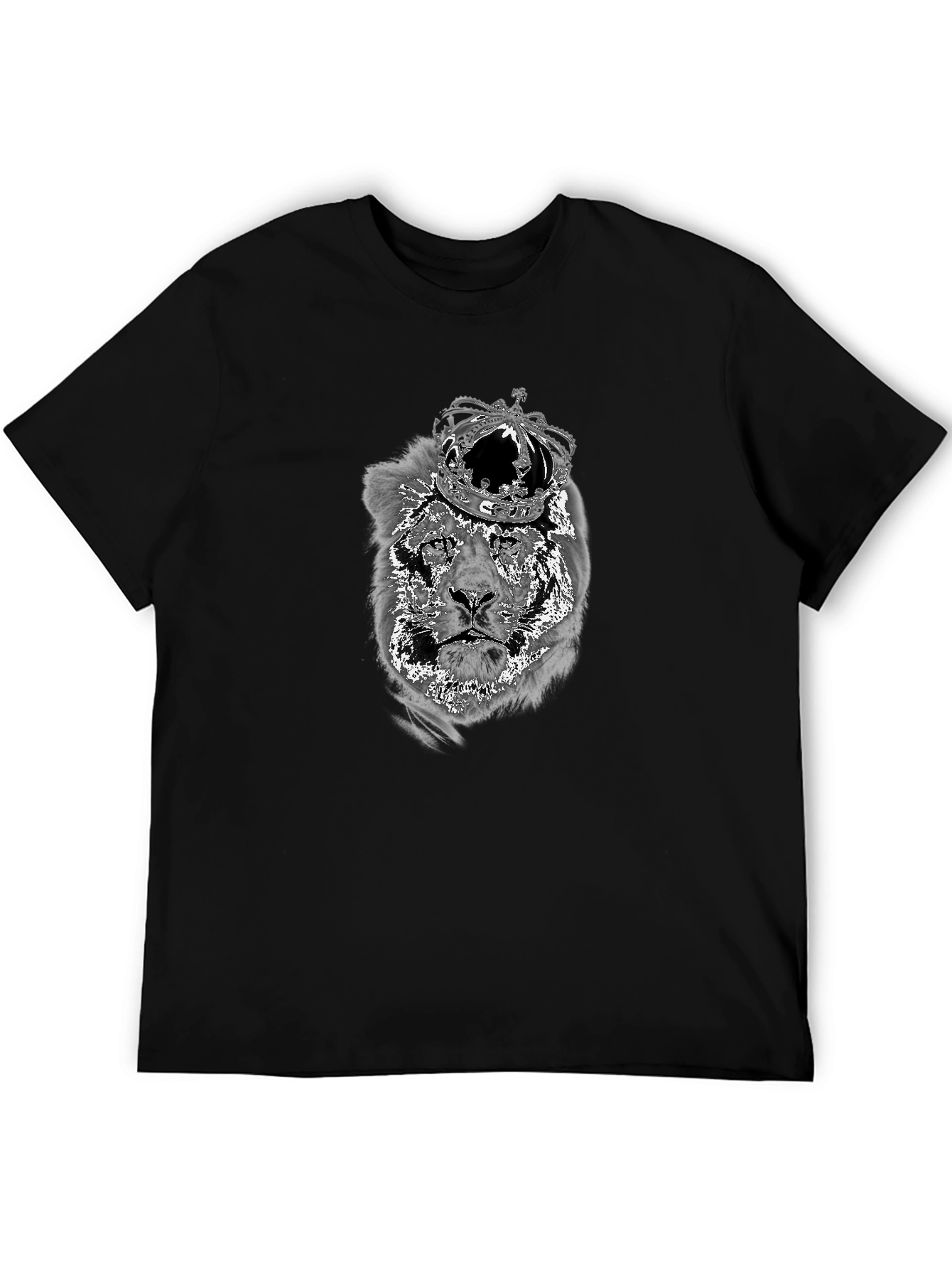 Lion King Graphic Tee - Black Cotton Blend Shirt