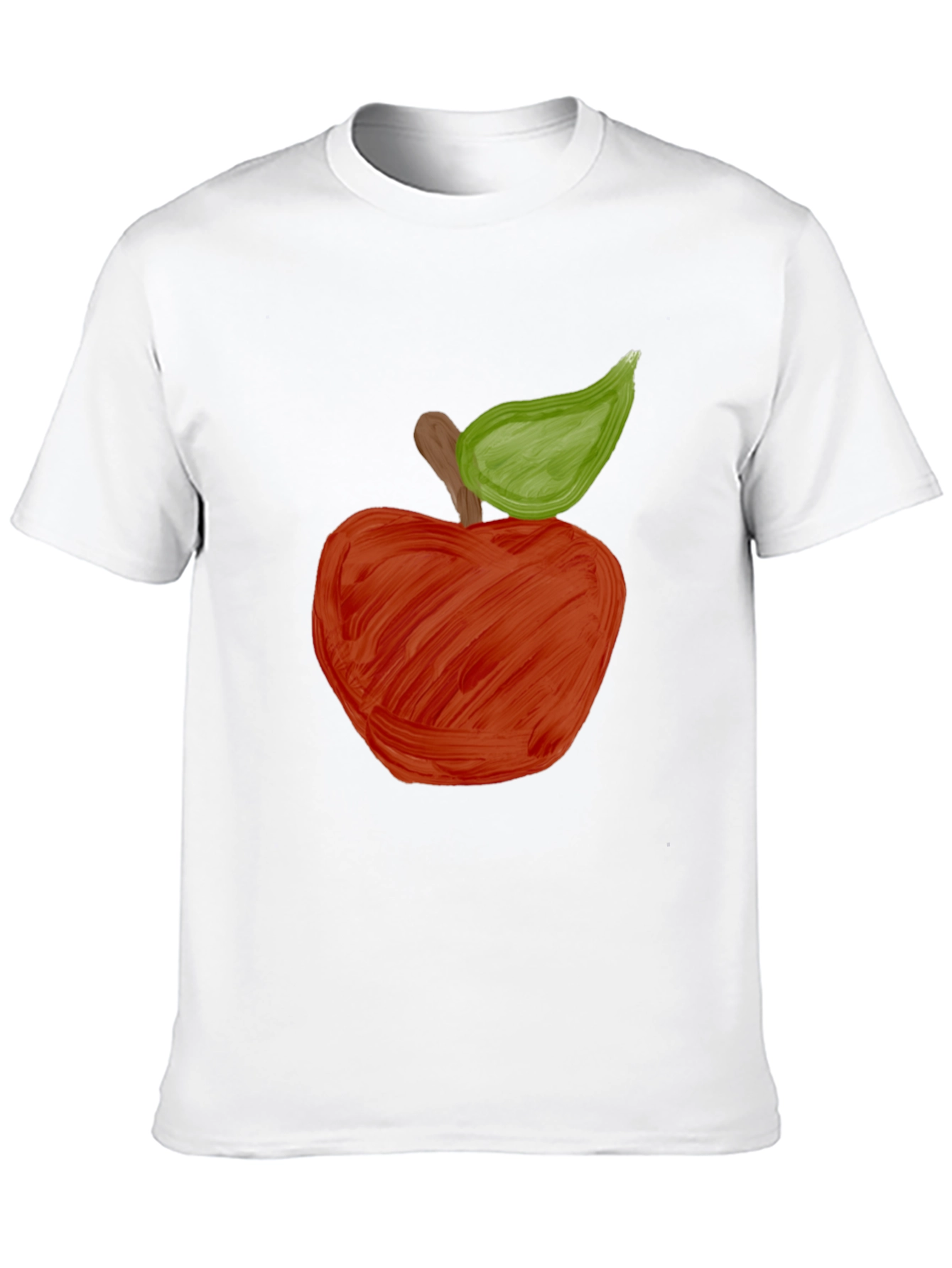 Red Apple Graphic Black T-Shirt - Unisex Casual Tee