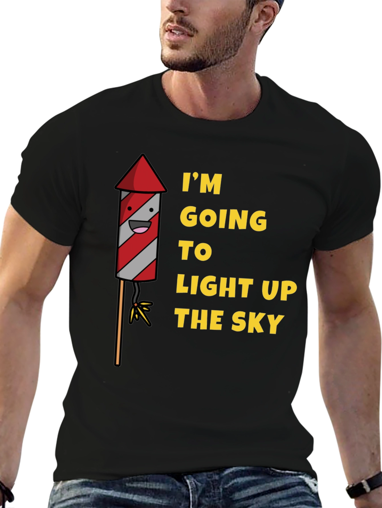 Light Up The Sky Funny Graphic Tee