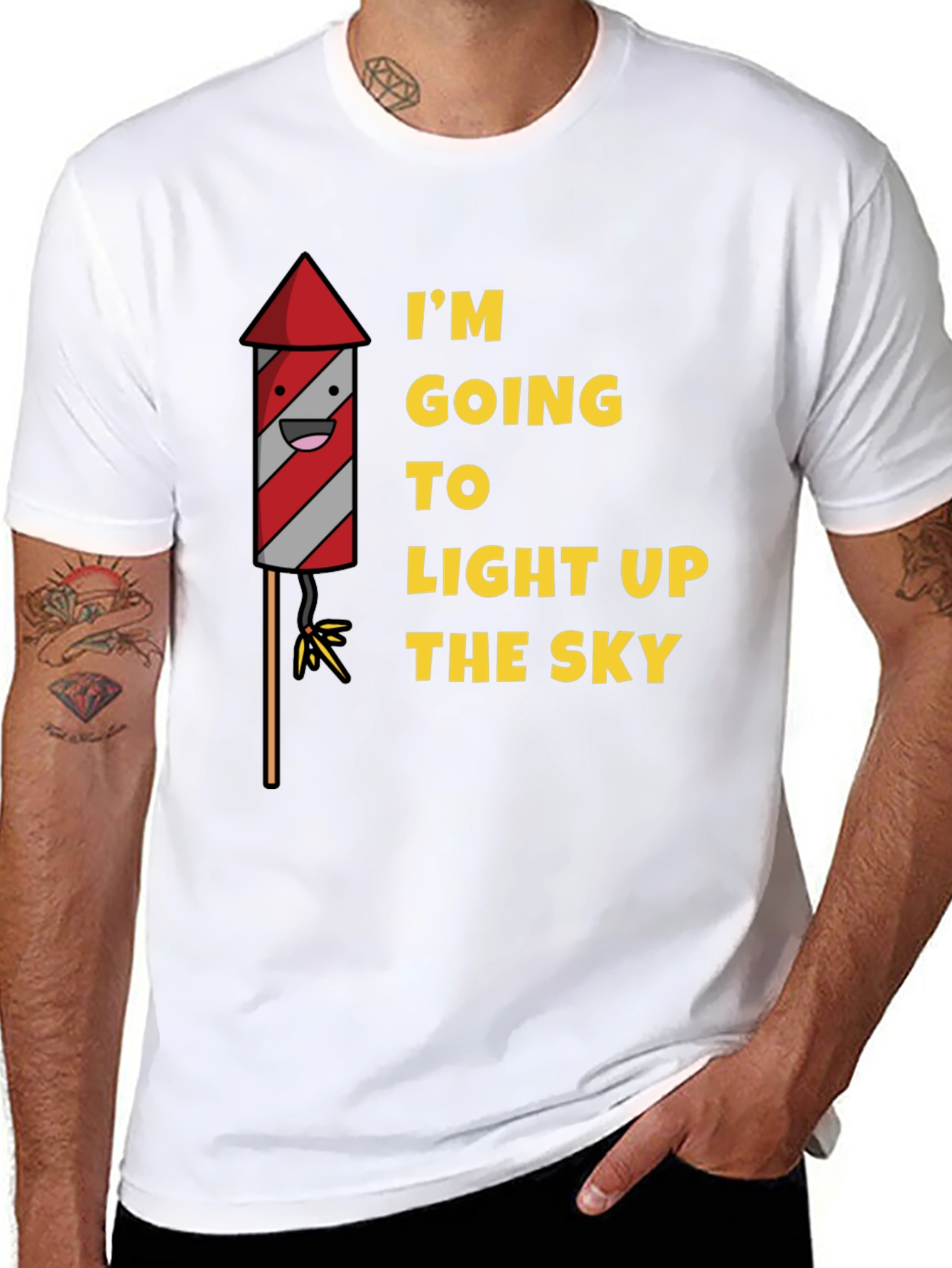 Light Up The Sky Funny Graphic Tee