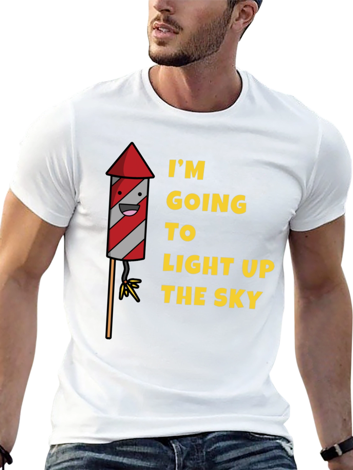 Light Up The Sky Funny Graphic Tee