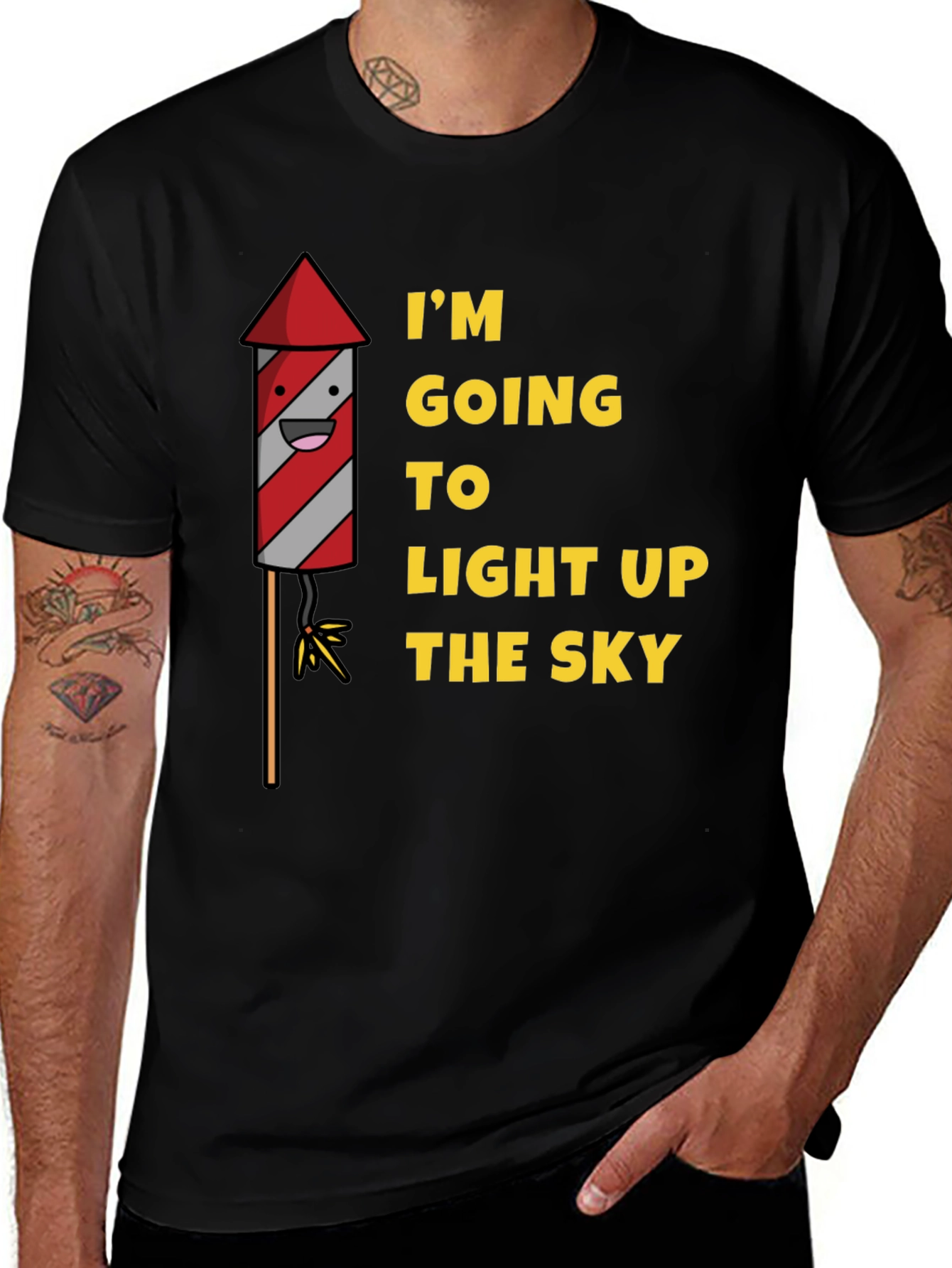 Light Up The Sky Funny Graphic Tee