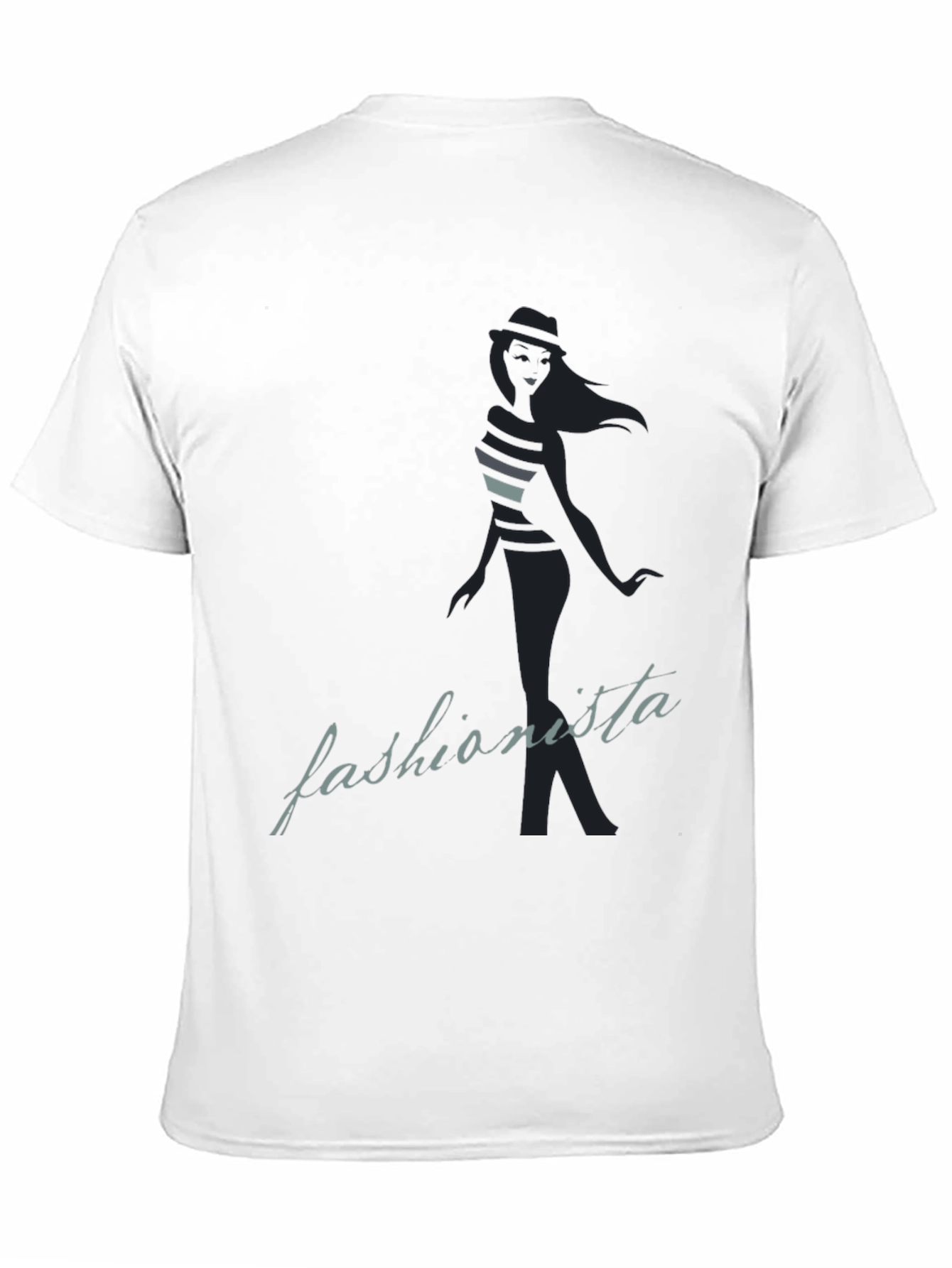 Fashionista Graphic Tee - Stylish Black T-Shirt