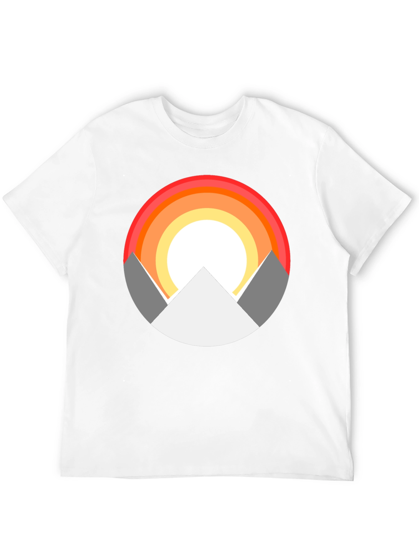 Mountain Sunset Graphic Tee - Stylish Black T-Shirt