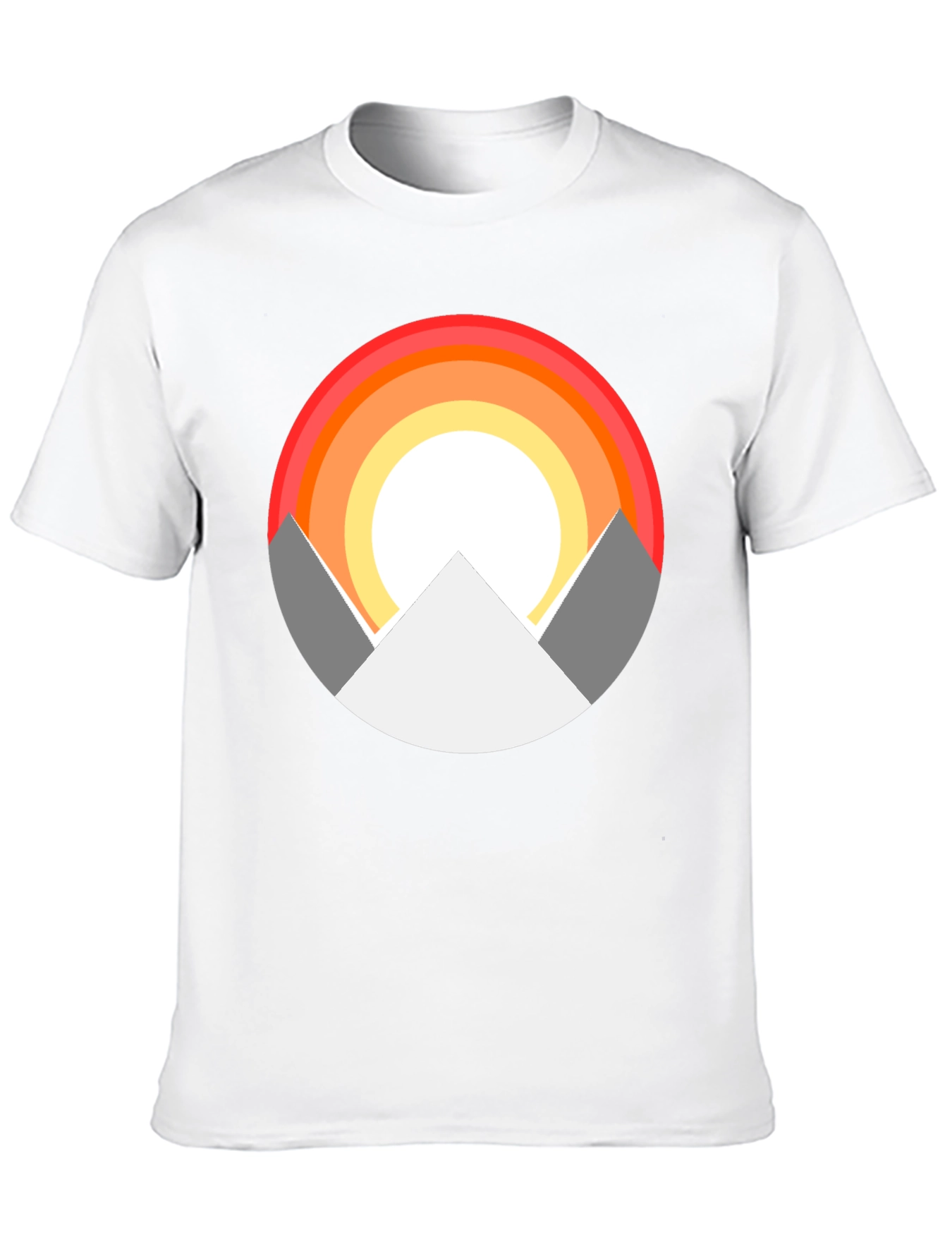 Mountain Sunset Graphic Tee - Stylish Black T-Shirt