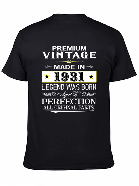 Premium Vintage 1931 T-Shirt - Legend Born All Original Parts