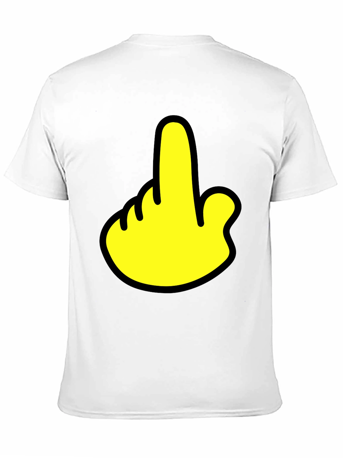 Humorous Gesture Graphic T-Shirt - Casual Black Tee