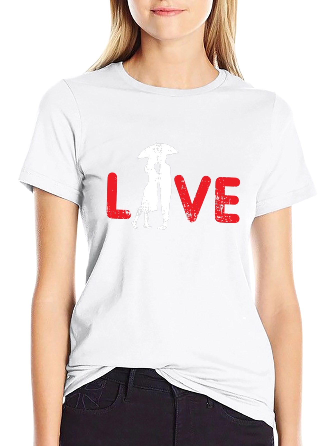Love Umbrella Graphic Tee - Black