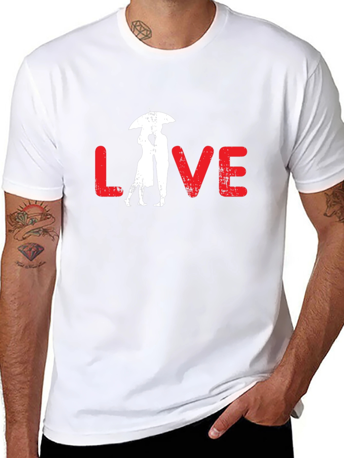 Love Umbrella Graphic Tee - Black