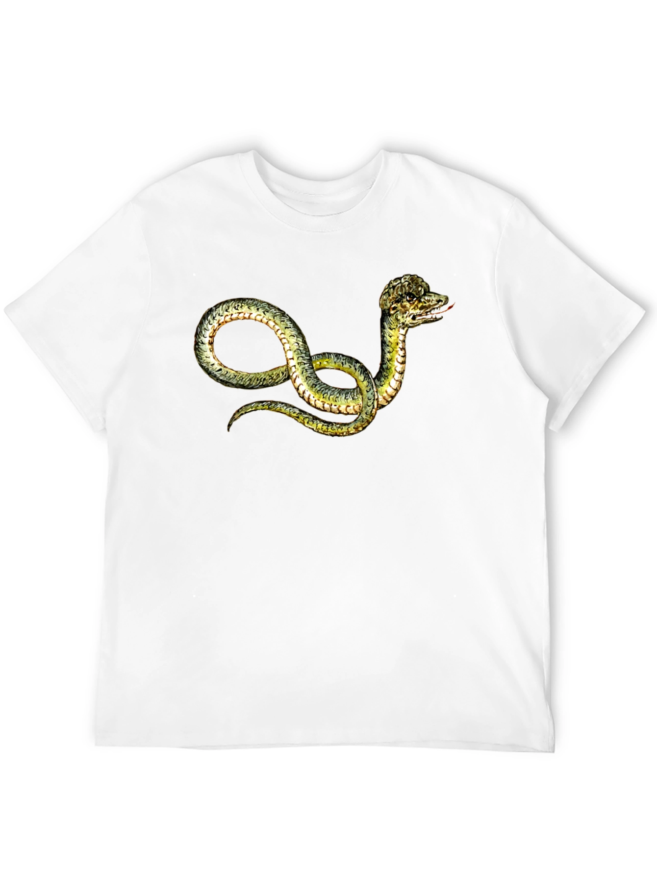 Snake Print Black T-Shirt