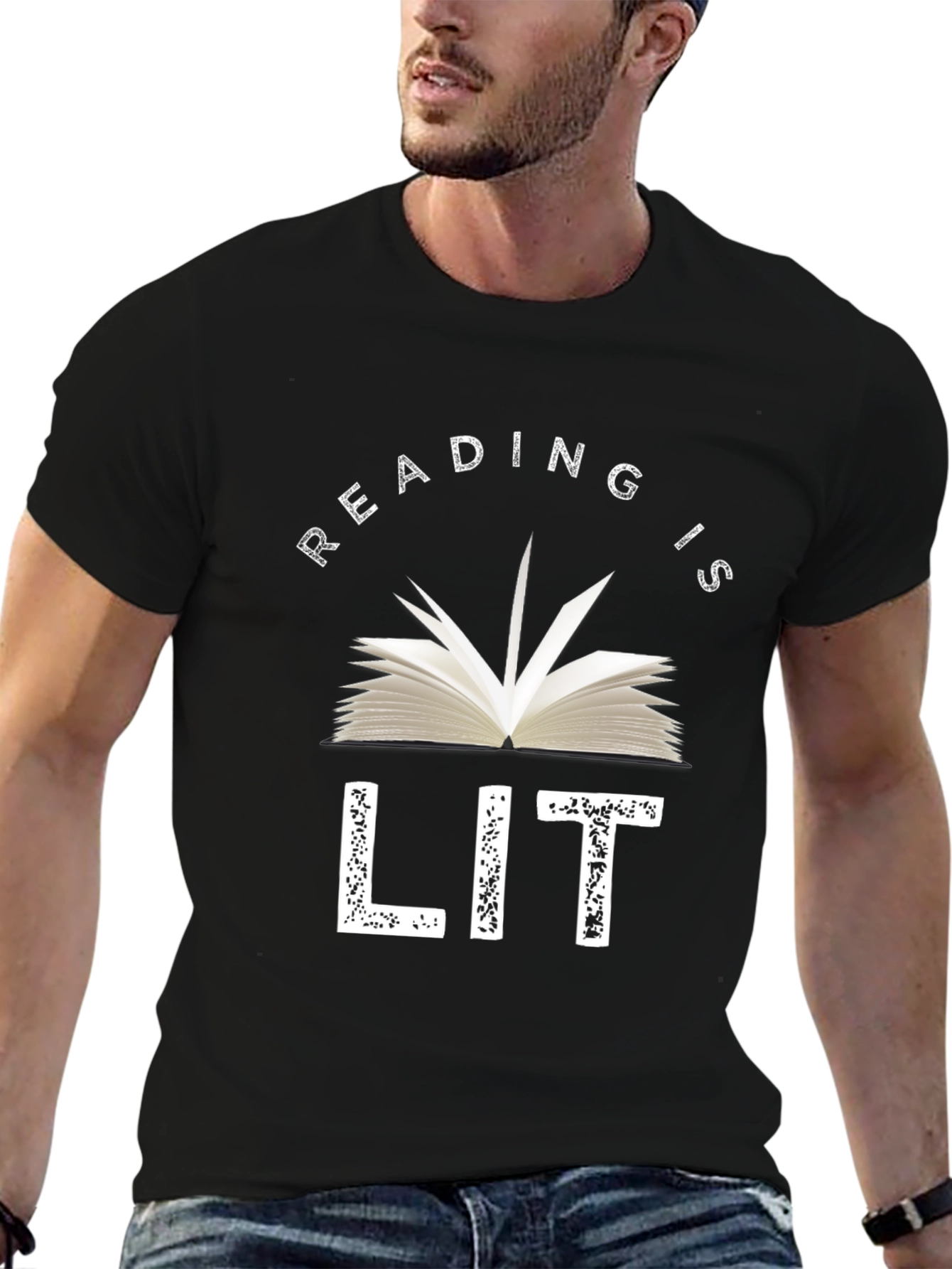 Reading is LIT T-Shirt | Book Lover Novelty Tee