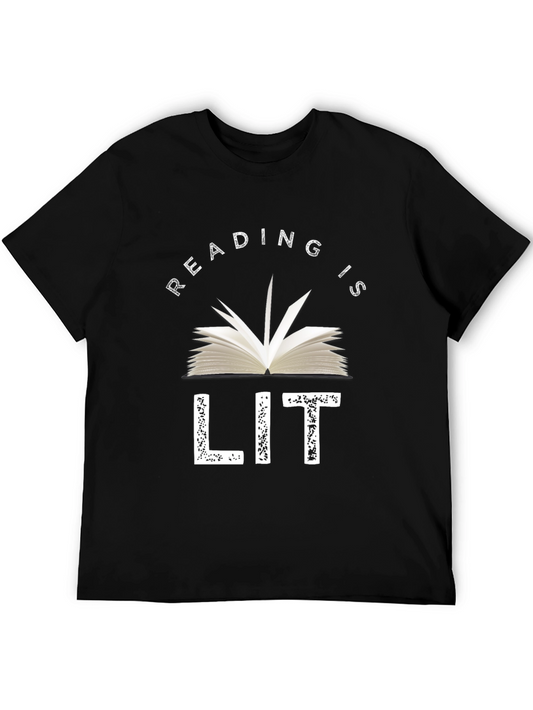 Reading is LIT T-Shirt | Book Lover Novelty Tee
