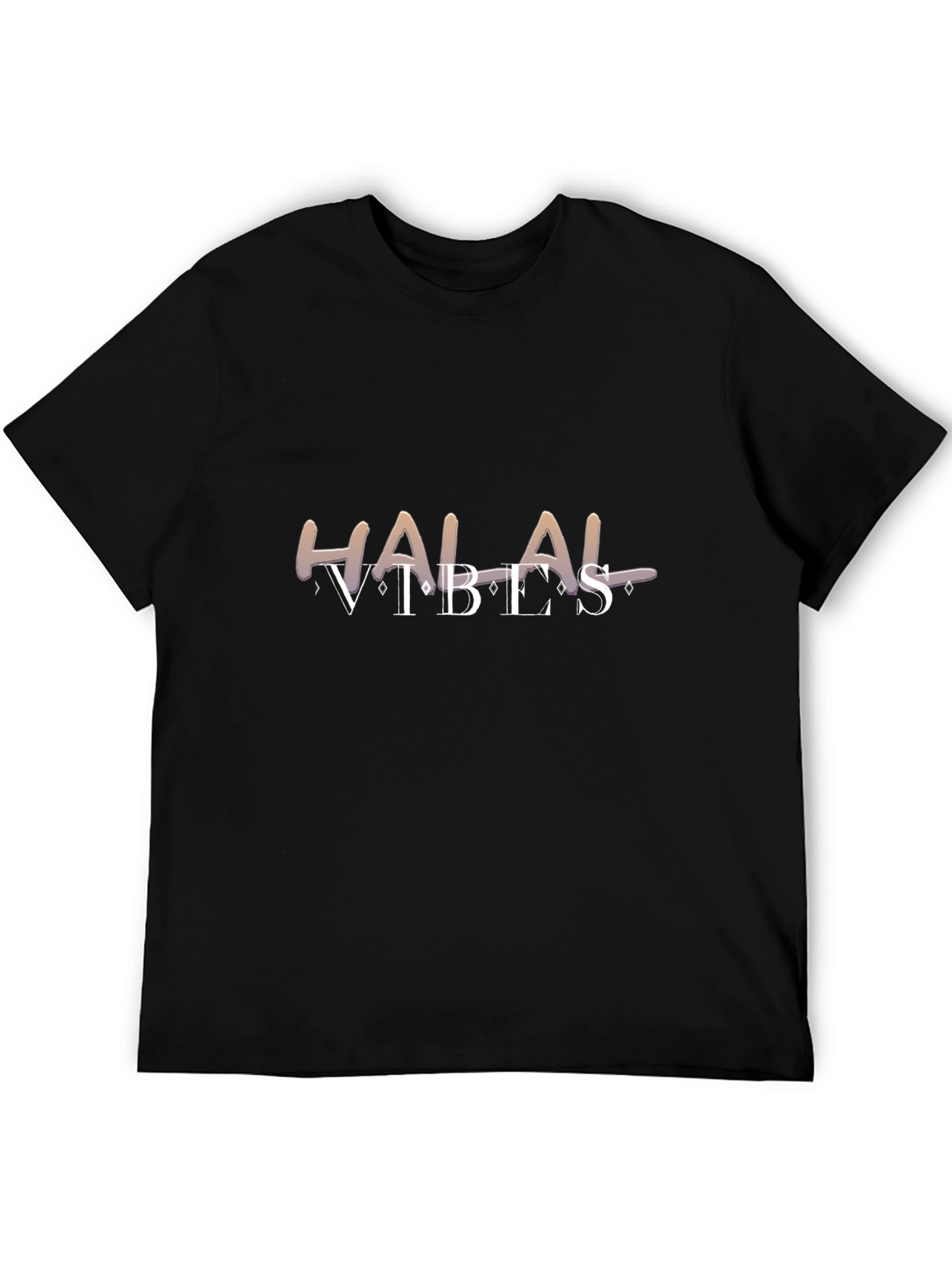 Halal Vibes Black T-Shirt - Casual Style