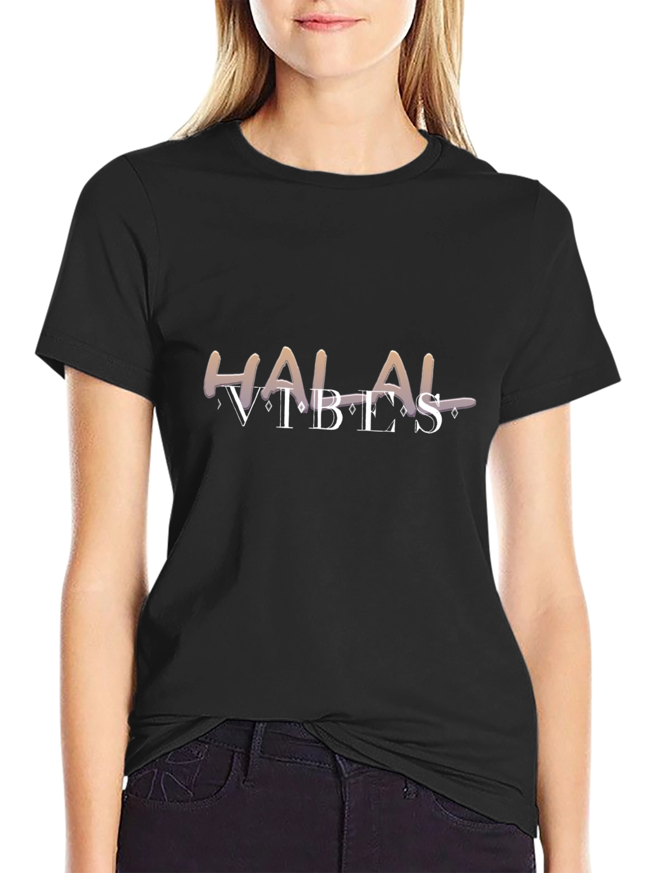 Halal Vibes Black T-Shirt - Casual Style