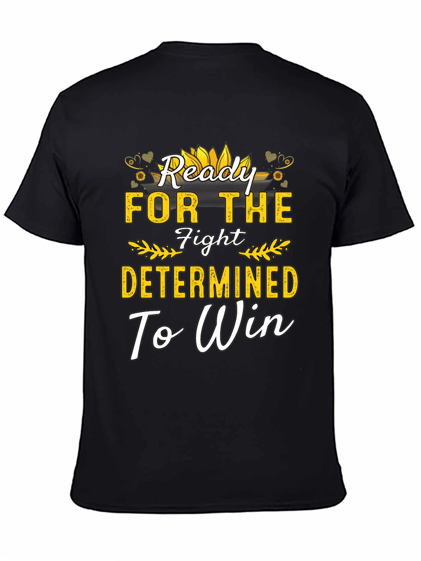 Ready For The Fight Motivational Black T-Shirt