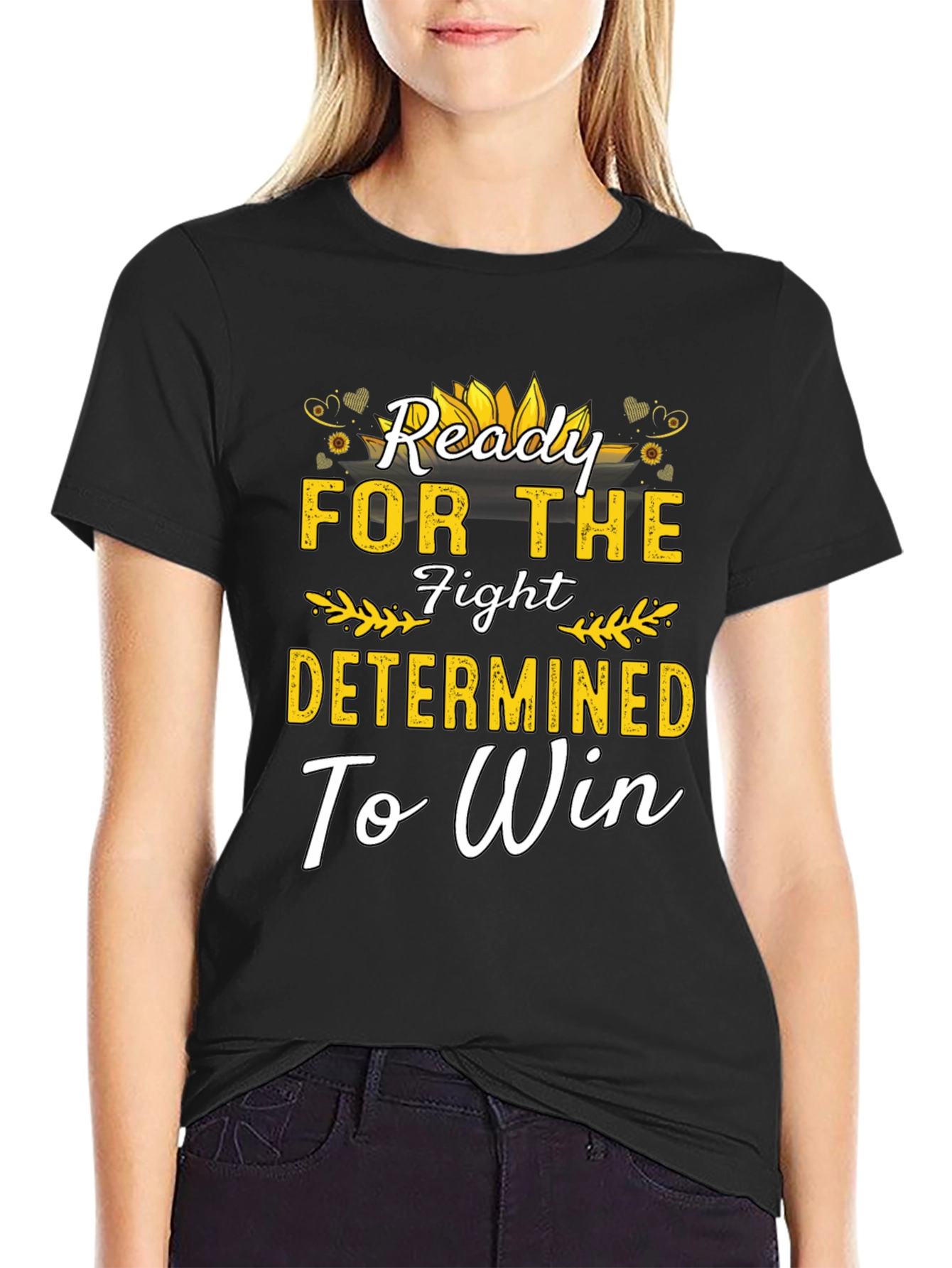Ready For The Fight Motivational Black T-Shirt