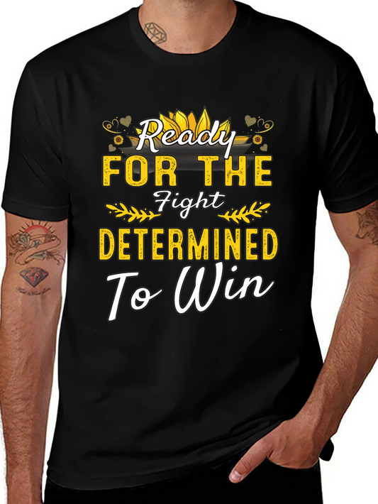Ready For The Fight Motivational Black T-Shirt