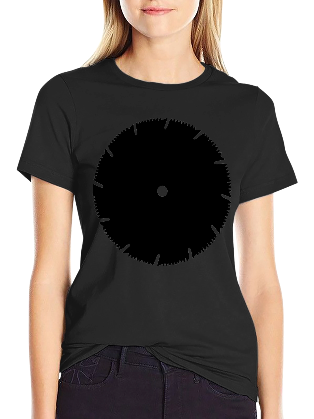 Saw Blade Graphic Tee - Bold Black Print