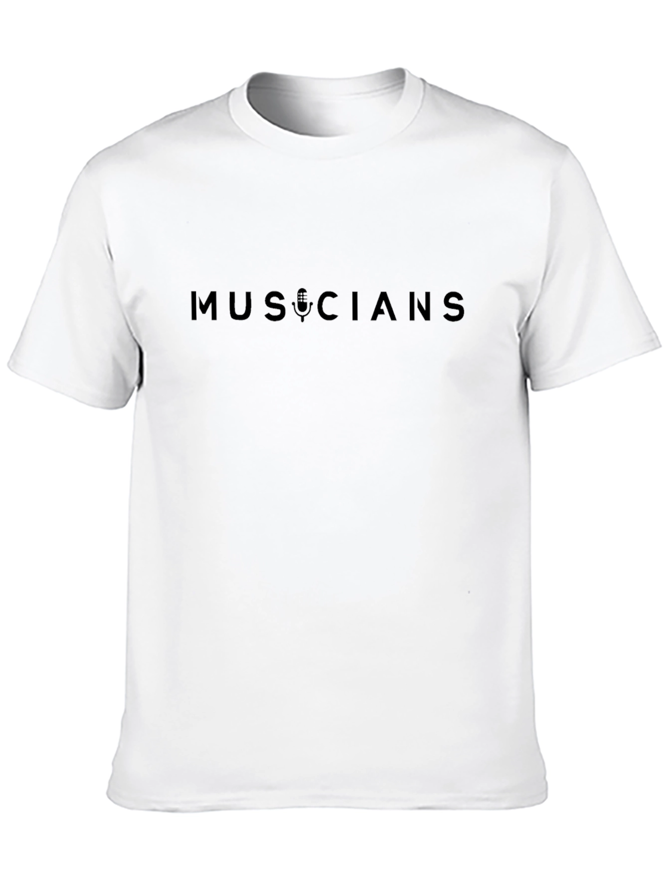 Musicians Microphone Graphic Tee - Stylish Black T-Shirt