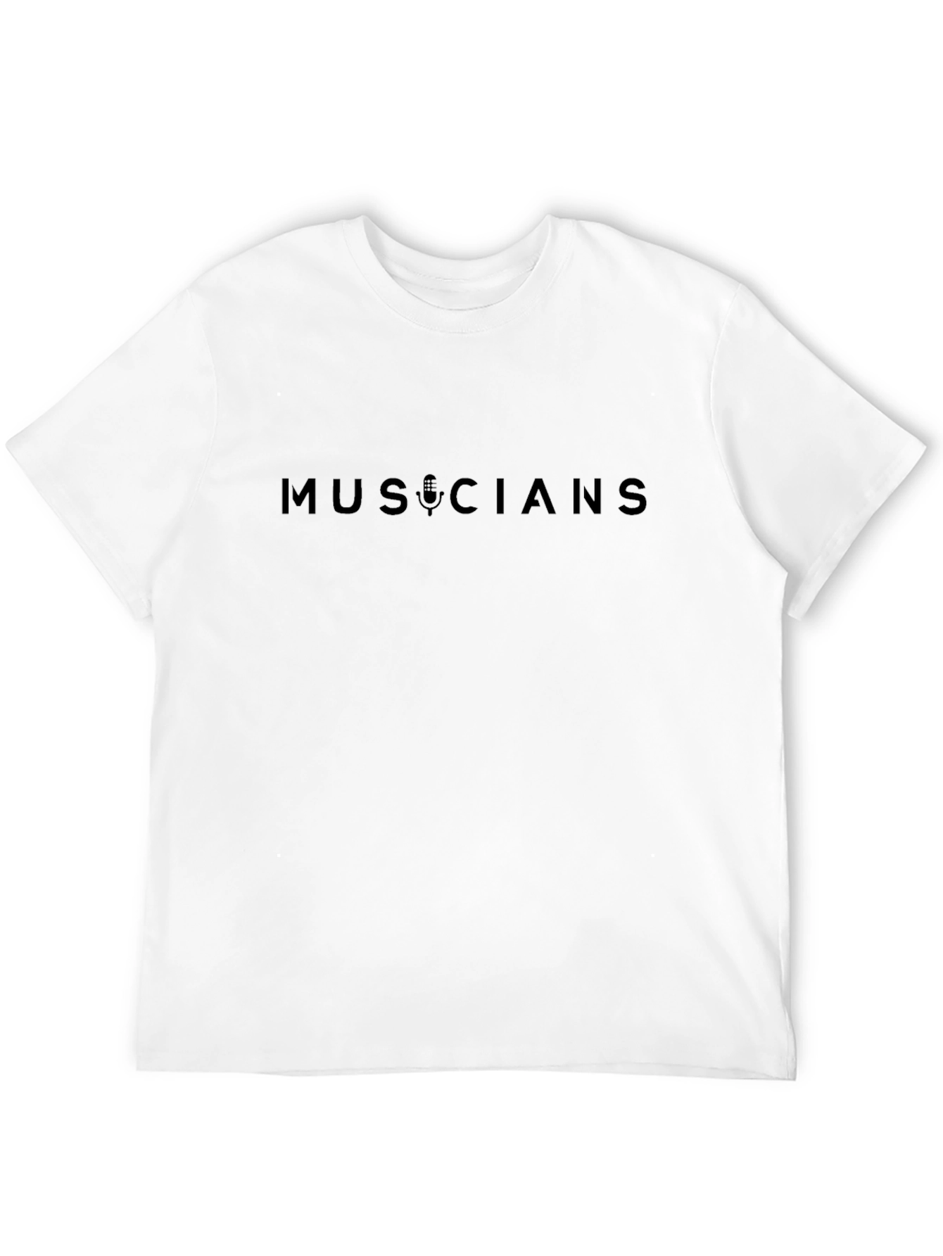 Musicians Microphone Graphic Tee - Stylish Black T-Shirt