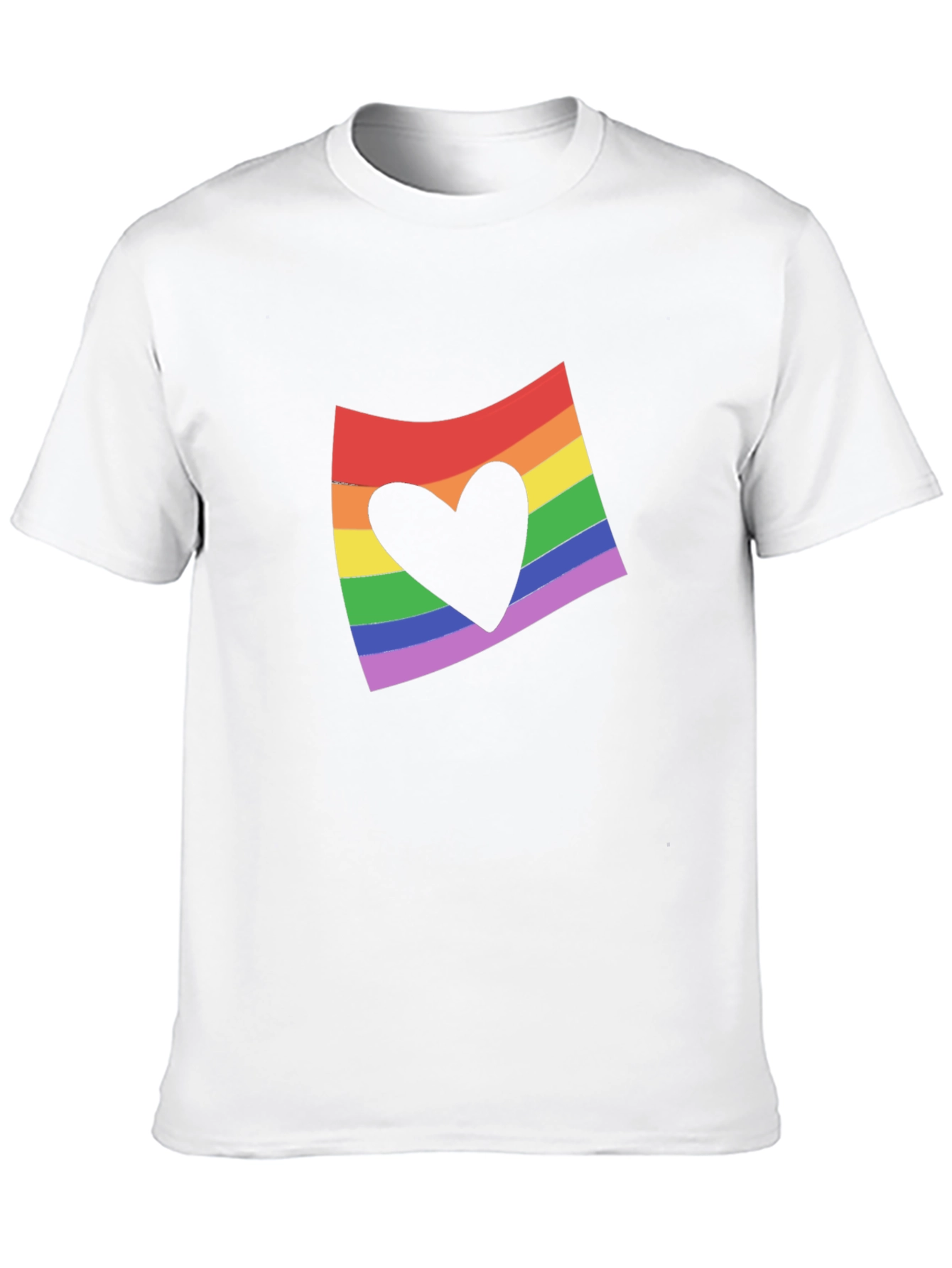 Rainbow Heart Flag Graphic Tee
