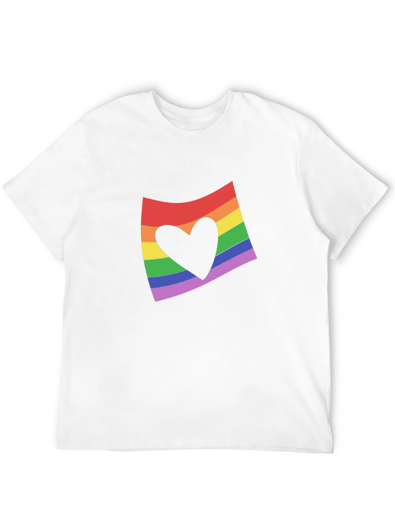 Rainbow Heart Flag Graphic Tee
