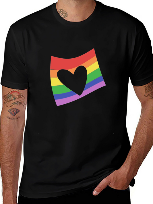 Rainbow Heart Flag Graphic Tee
