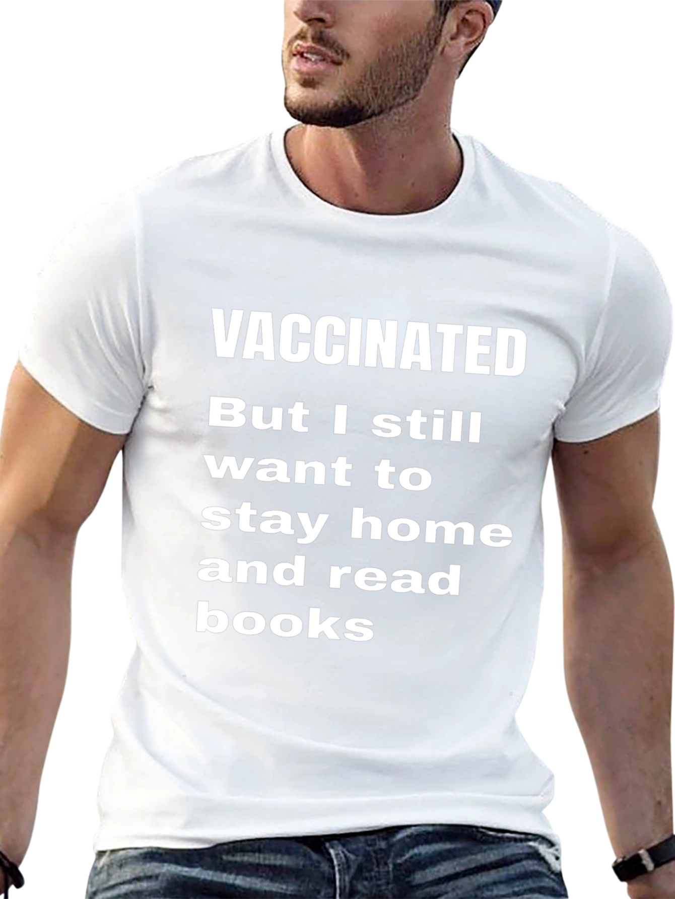 Vaccinated Stay Home Read Books T-Shirt
