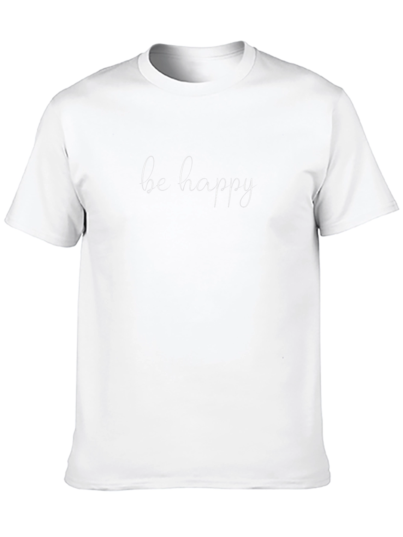 Be Happy Black T-Shirt - Inspirational Graphic Tee