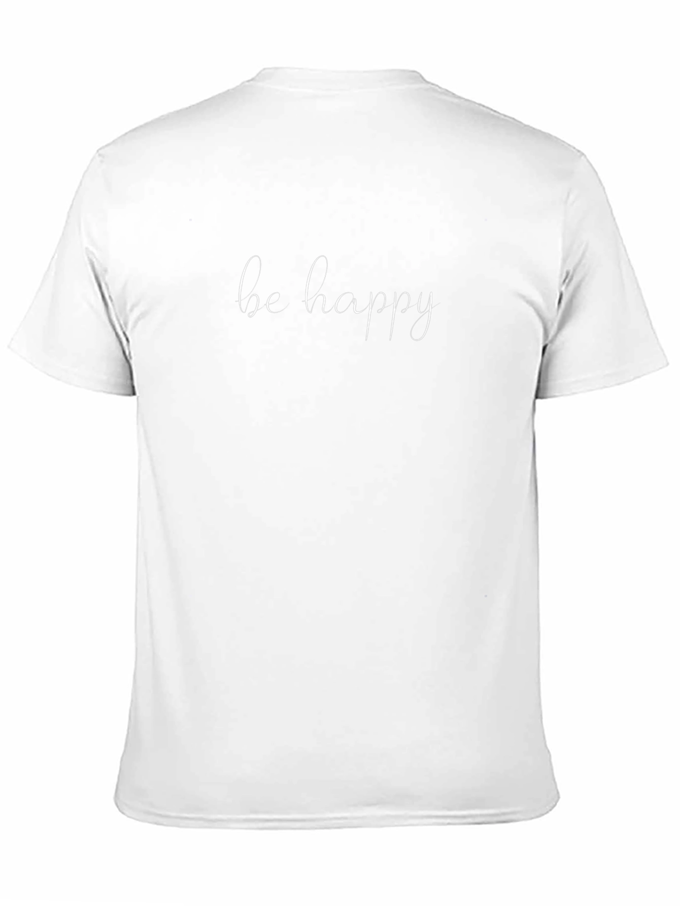 Be Happy Black T-Shirt - Inspirational Graphic Tee