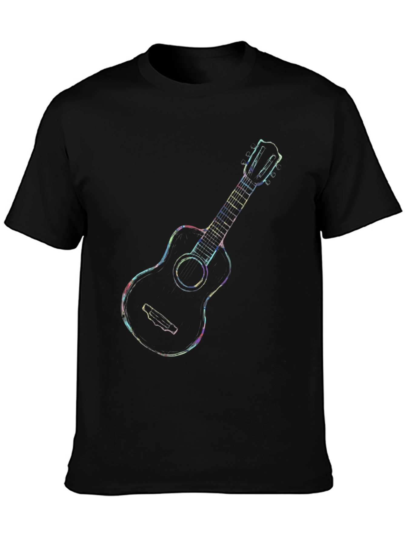 Guitar Graphic Black T-Shirt - Music Lover Tee