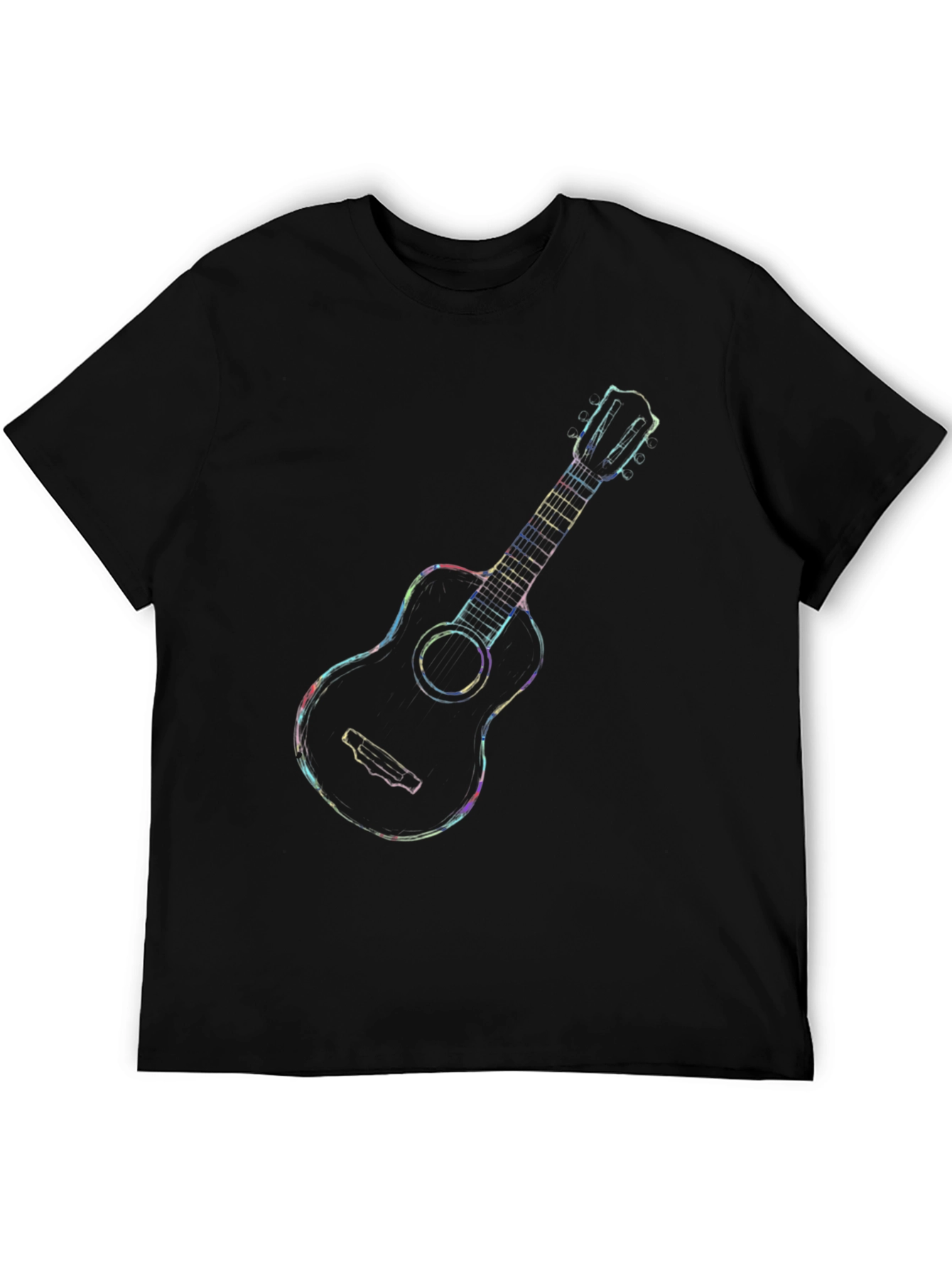 Guitar Graphic Black T-Shirt - Music Lover Tee