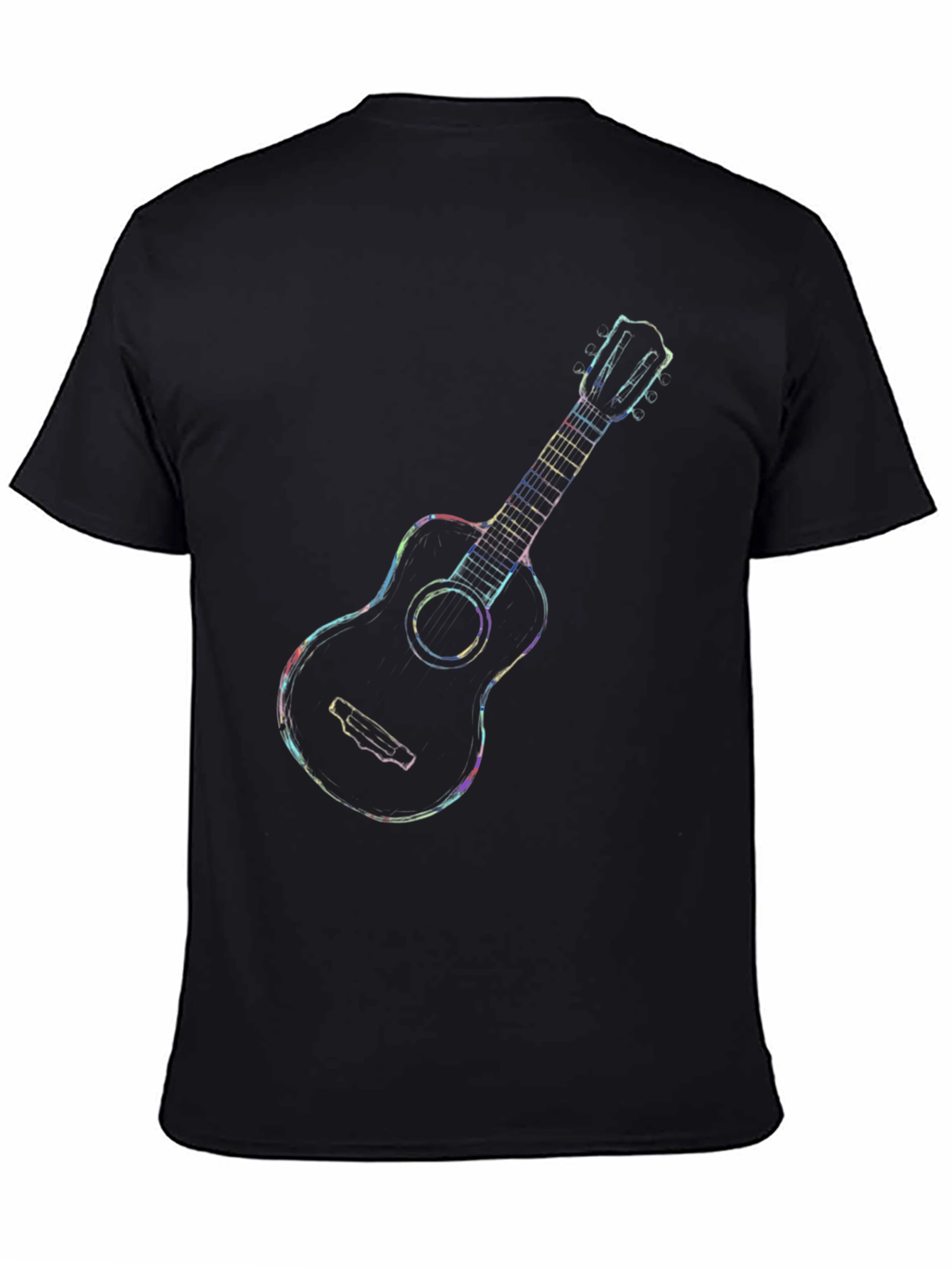 Guitar Graphic Black T-Shirt - Music Lover Tee
