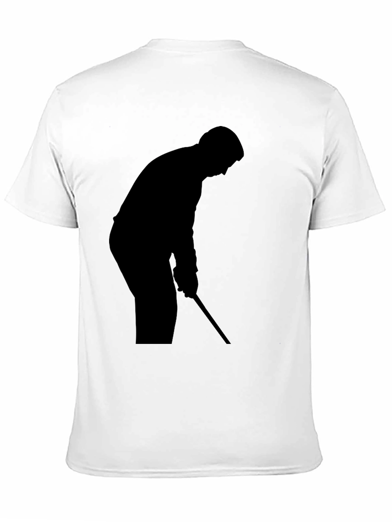 Golfer Silhouette Black T-Shirt