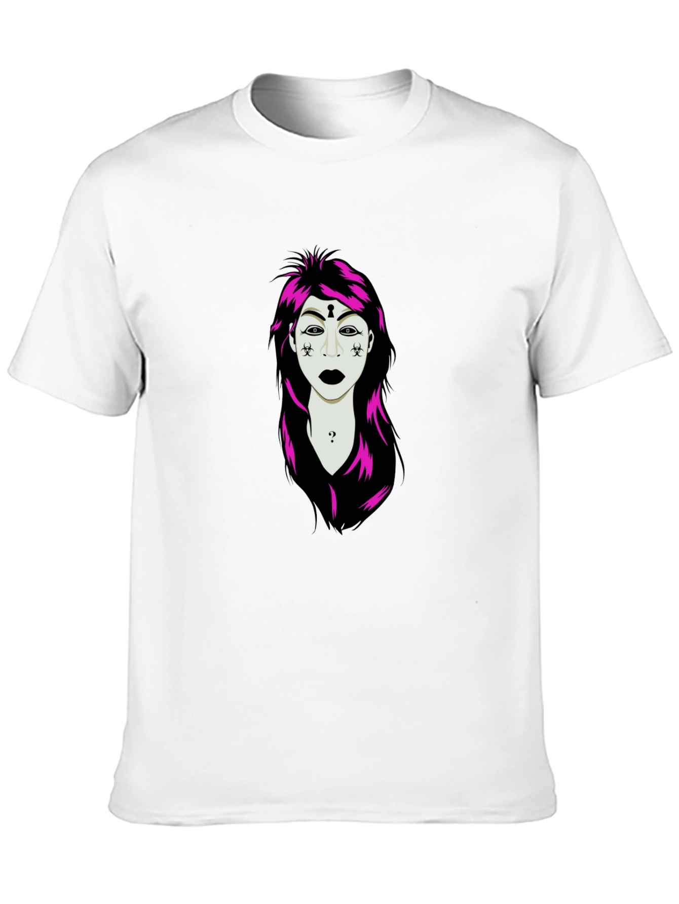 Edgy Graphic T-Shirt: Unique Illustration on Black Tee