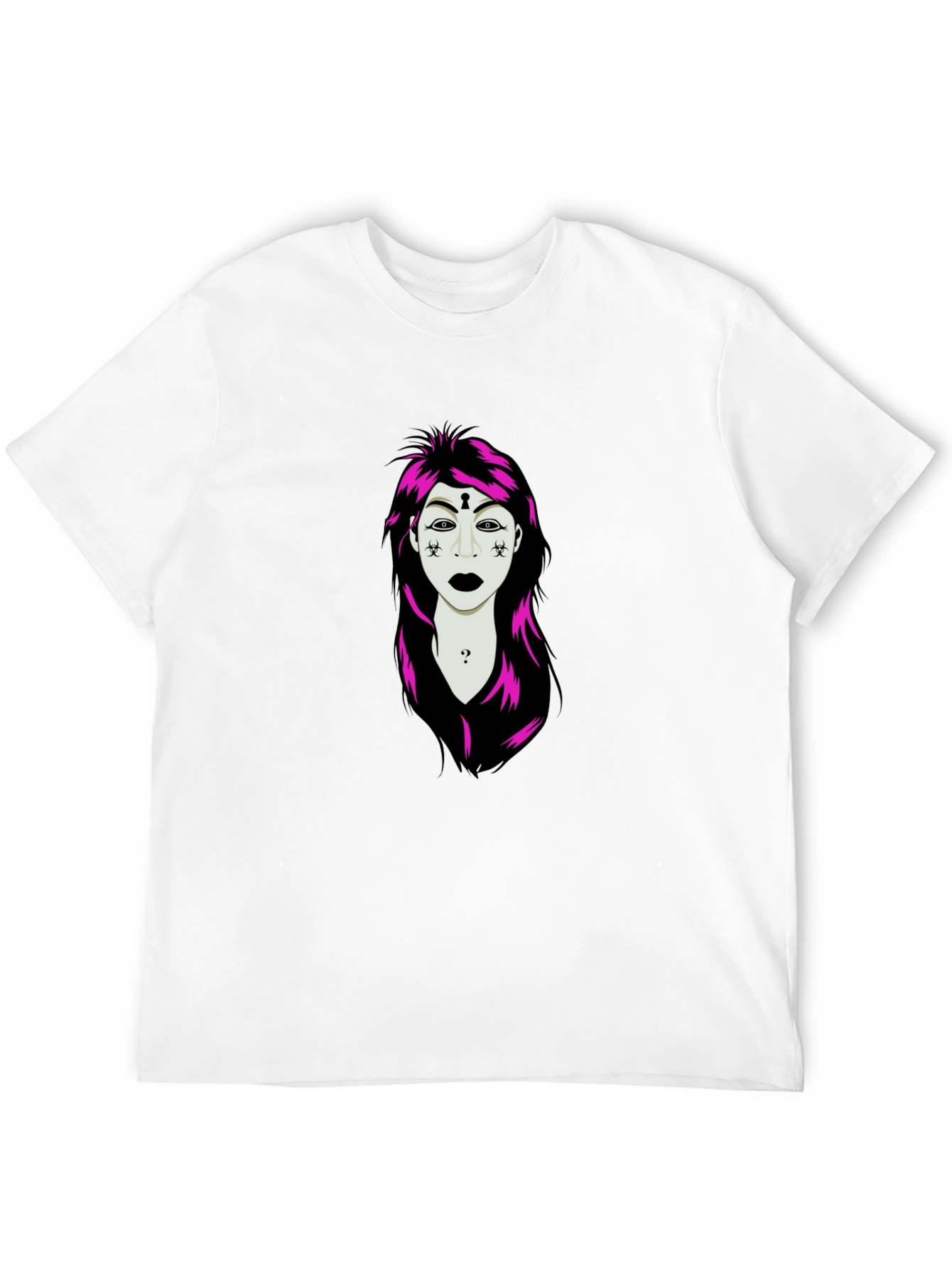 Edgy Graphic T-Shirt: Unique Illustration on Black Tee