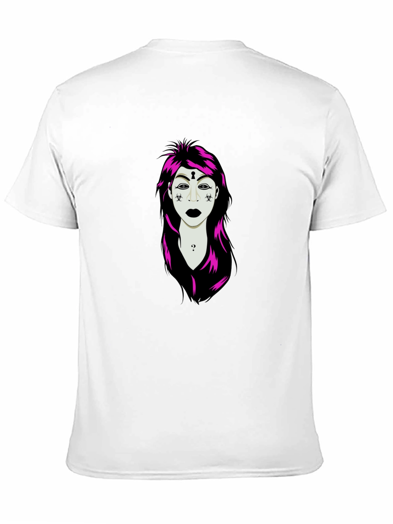 Edgy Graphic T-Shirt: Unique Illustration on Black Tee