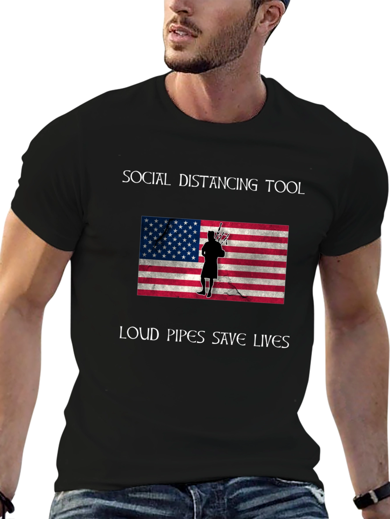 Social Distancing Loud Pipes Save Lives T-Shirt